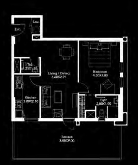 1 Bed 1038 Sq. Ft. Apartment
