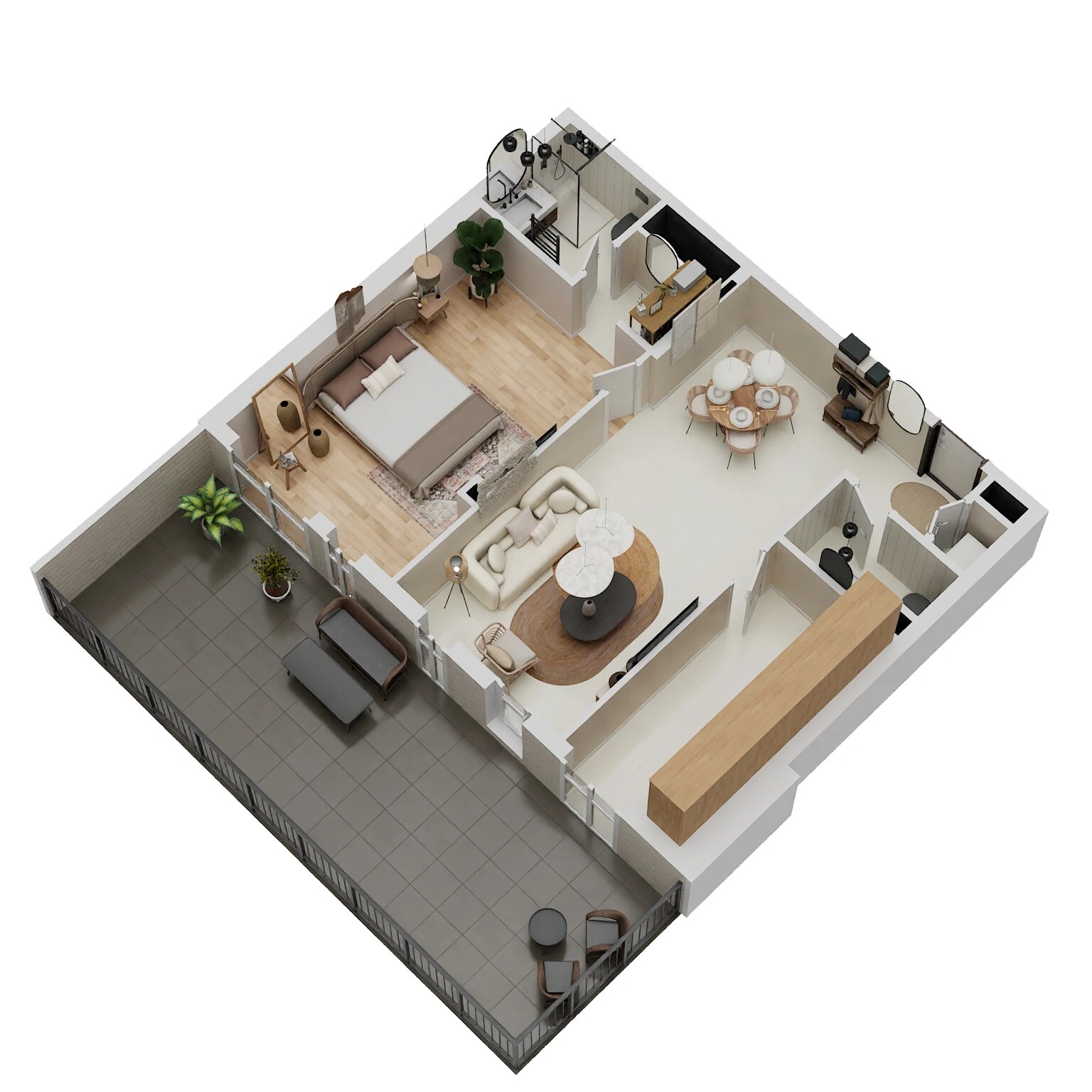 1 Bed 666 Sq. Ft. Apartment