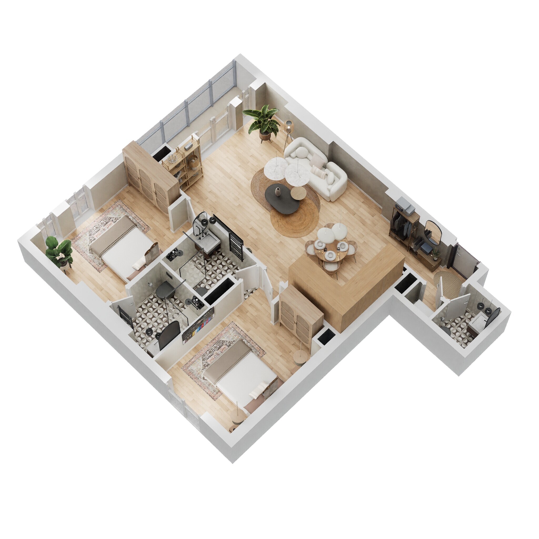 2 Beds 993 Sq. Ft. Apartment