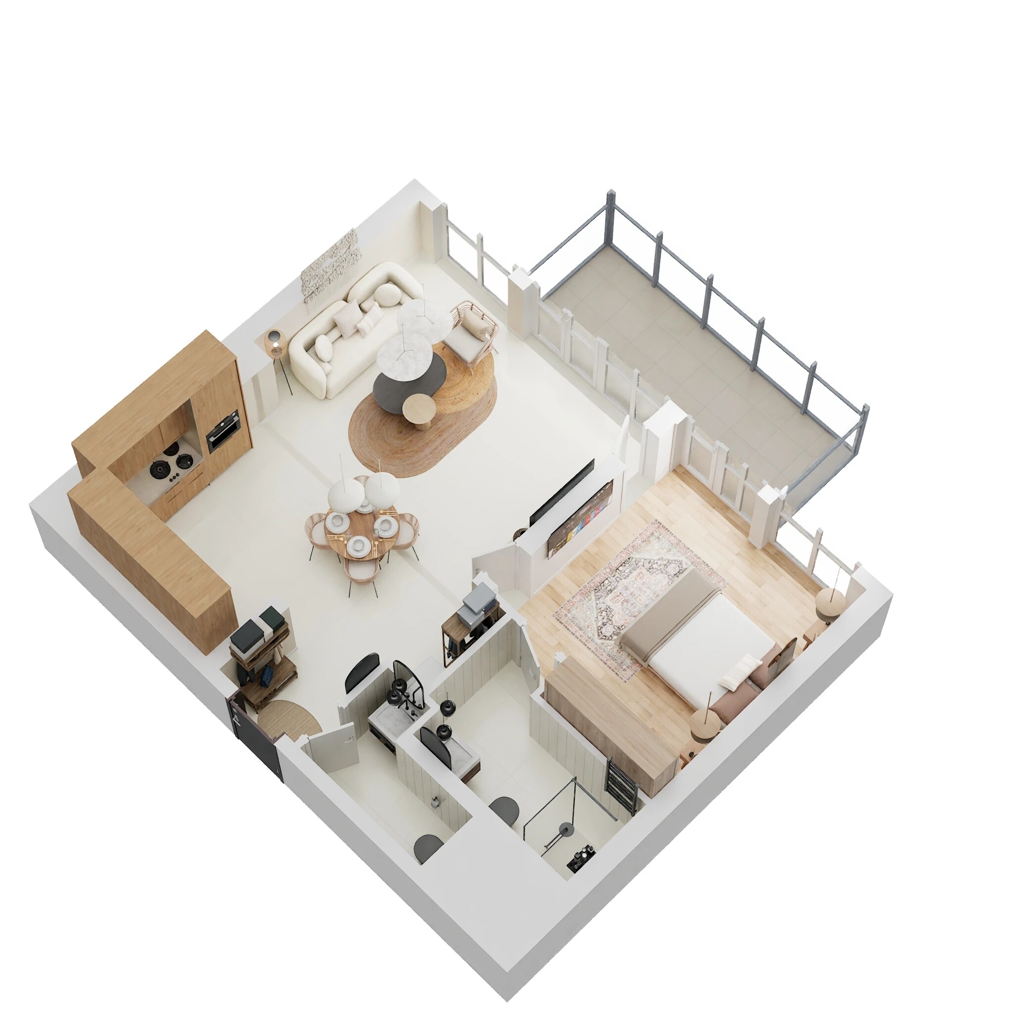 1 Bed 689 Sq. Ft. Apartment