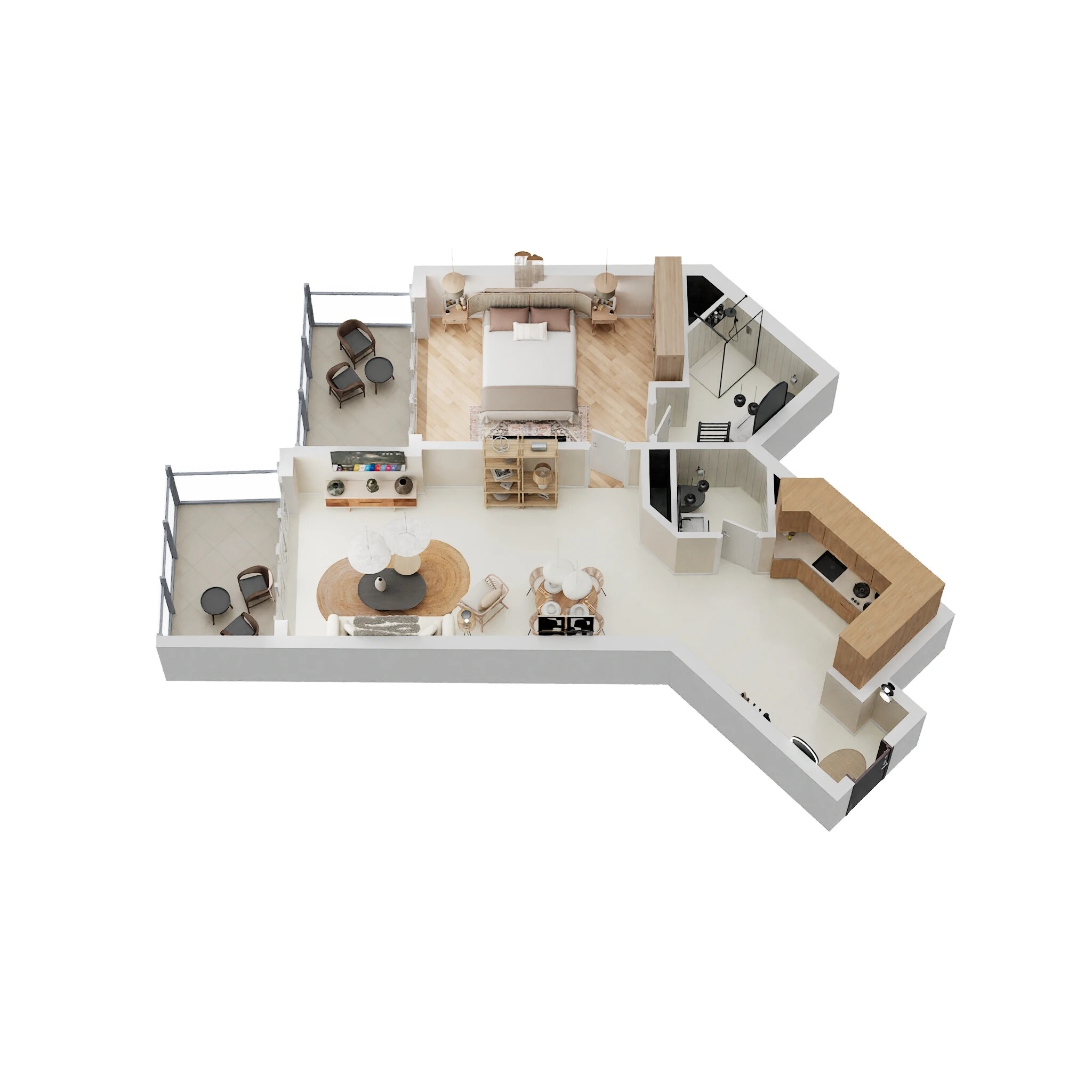 1 Bed 873 Sq. Ft. Apartment