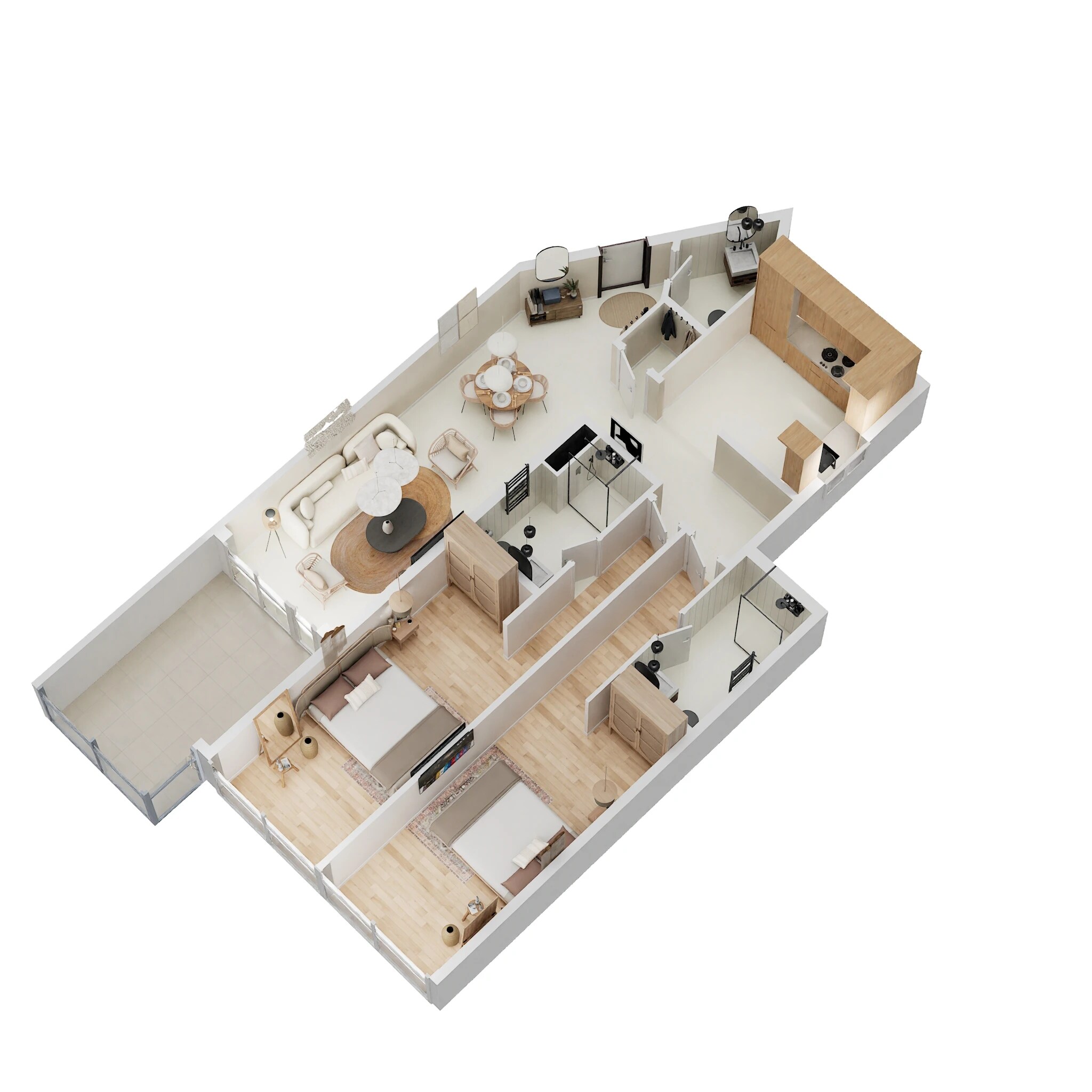 2 Beds 1182 Sq. Ft. Apartment