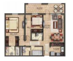 2 Beds 1197 Sq. Ft. Apartment
