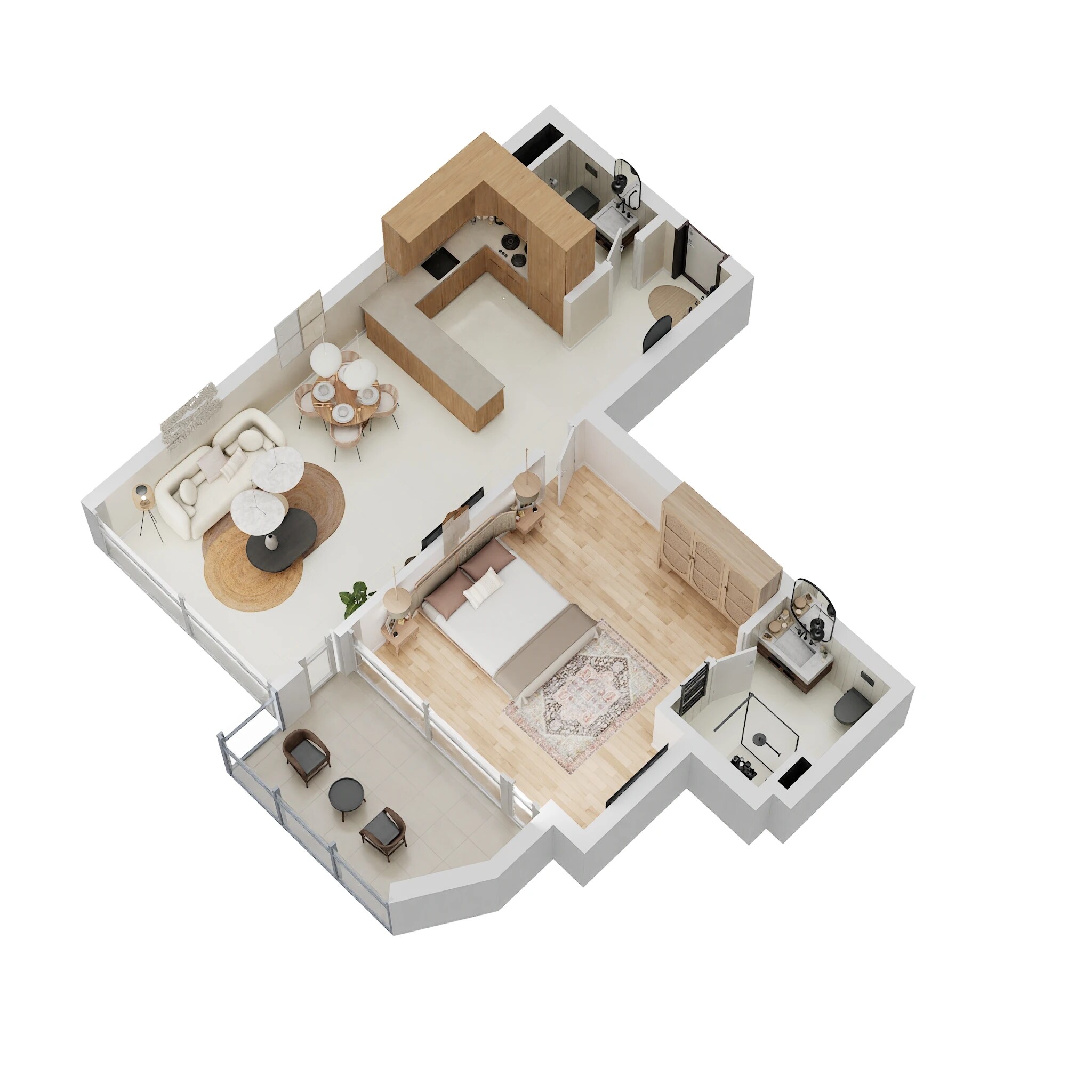 1 Bed 775 Sq. Ft. Apartment