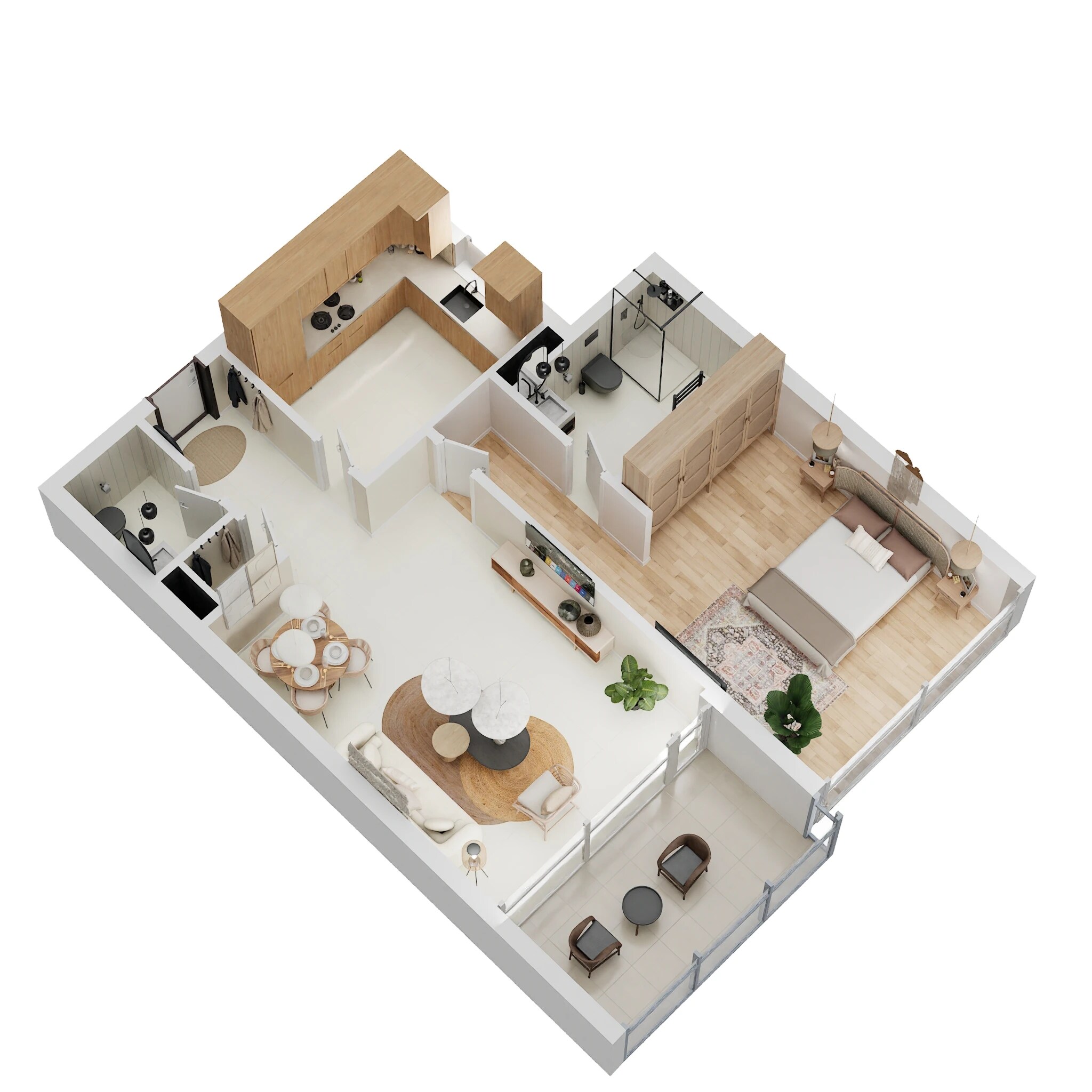 1 Bed 805 Sq. Ft. Apartment