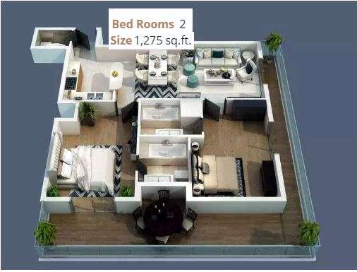 elite business bay apartment 2bhk 1275sqft61