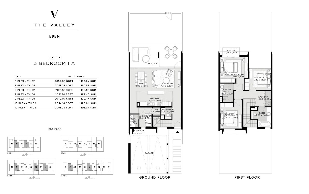 3 Beds 2052 Sq. Ft. Villa