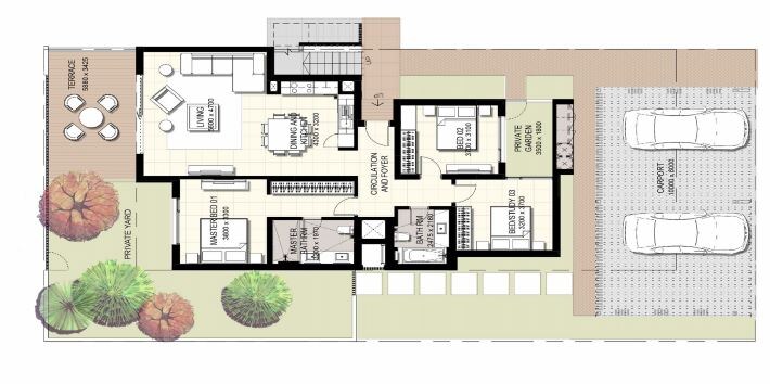 3 Beds 3377 Sq. Ft. Townhouse