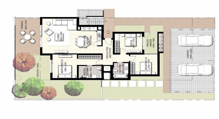 3 Beds 4668 Sq. Ft. Townhouse