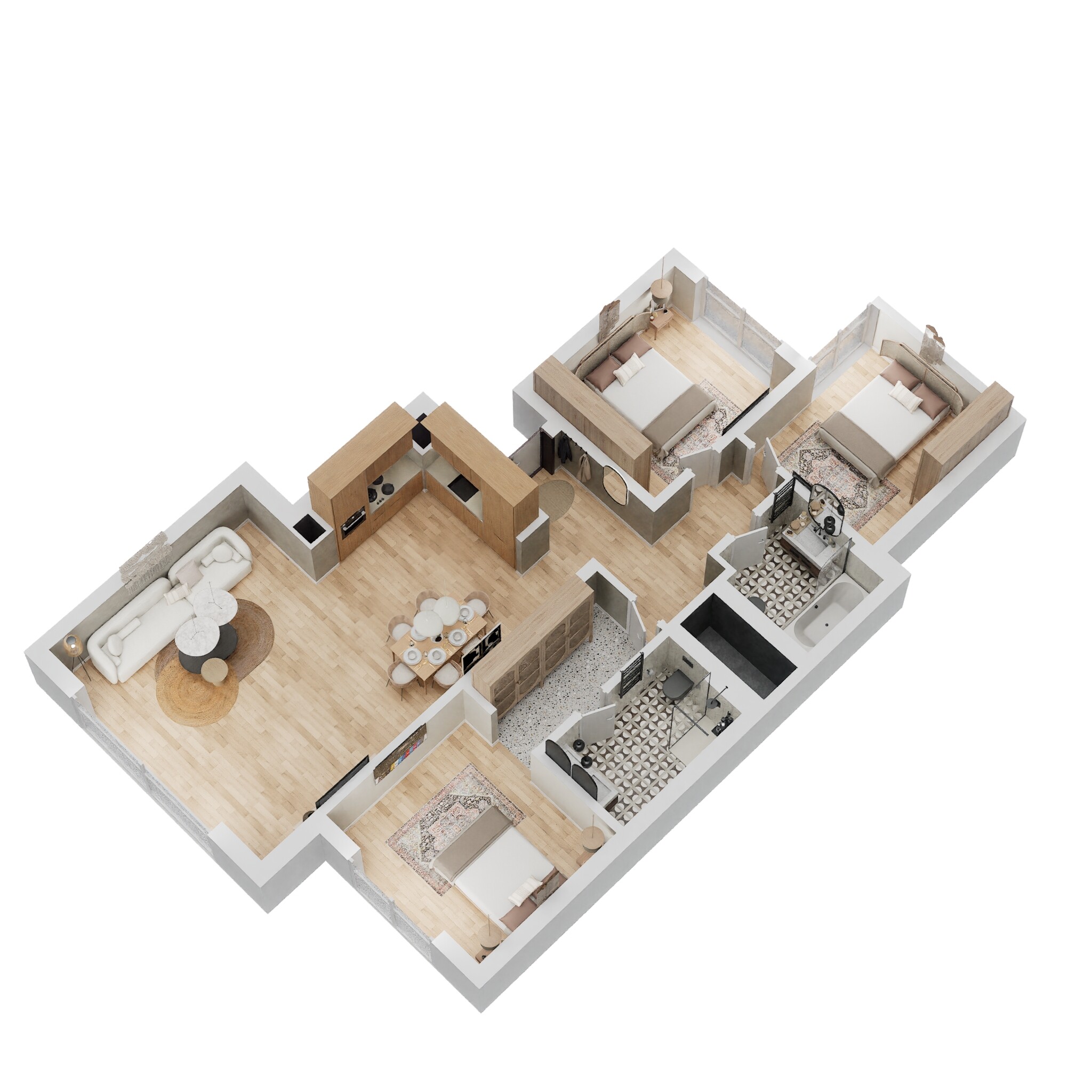3 Beds 2338 Sq. Ft. Townhouse