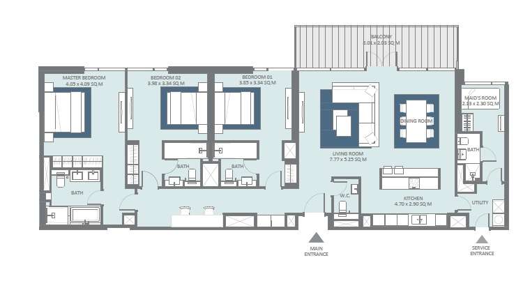 meraas bluewaters apartment 3bhk 2045sqft341