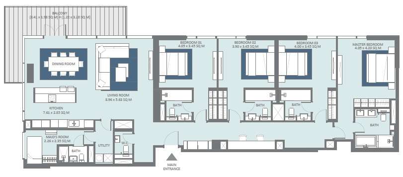 meraas bluewaters apartment 4bhk 2473sqft341