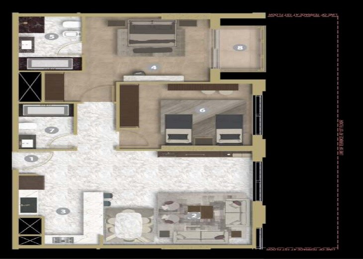 2 Beds 1139 Sq. Ft. Apartment