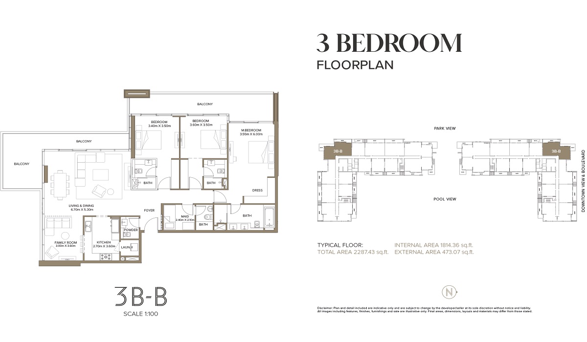 National 399 Hills Park Floor Plans - Unit Plans In Dubai Hills Estate ...