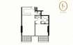 O Ten Apartments 1 Bed Layout