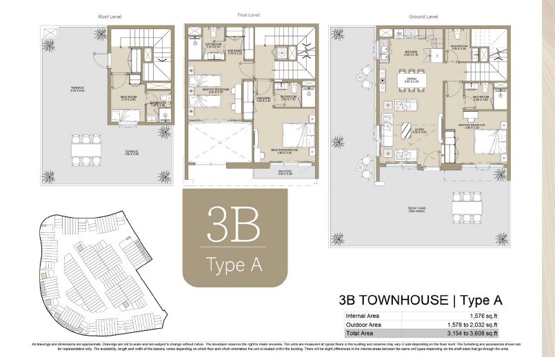 3 Beds 3154 Sq. Ft. Townhouse