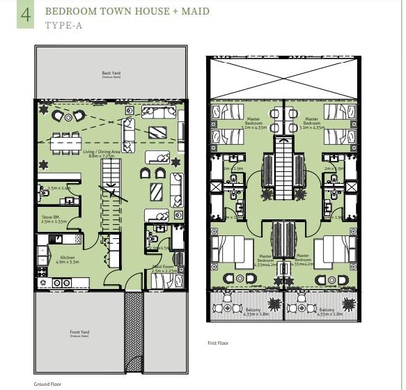 4 Beds 3506 Sq. Ft. Townhouse
