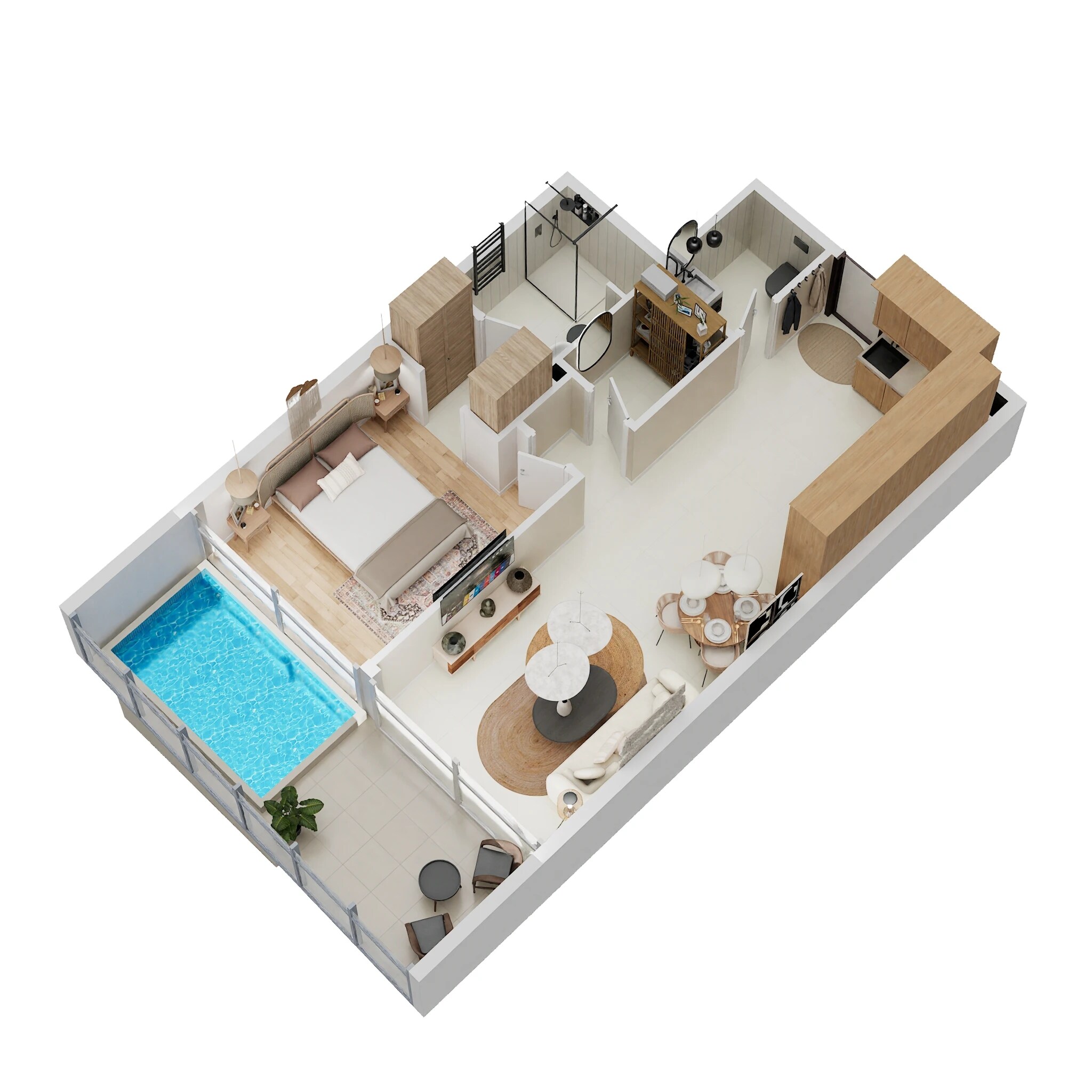 1 Bed 861 Sq. Ft. Apartment