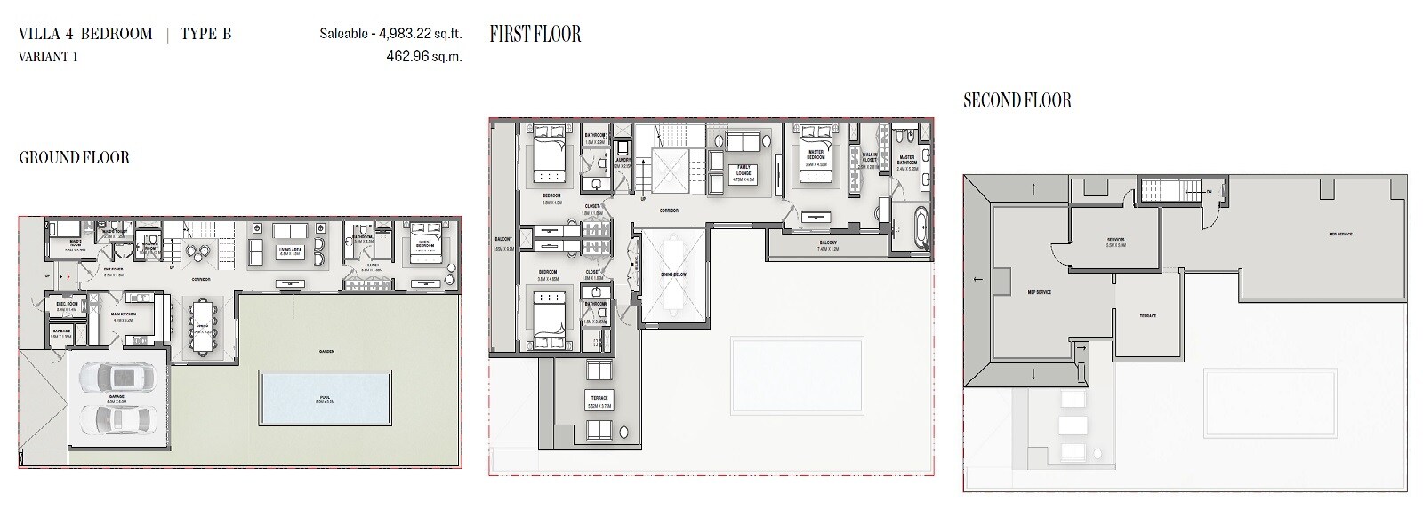 4 Beds 4983 Sq. Ft. Villa