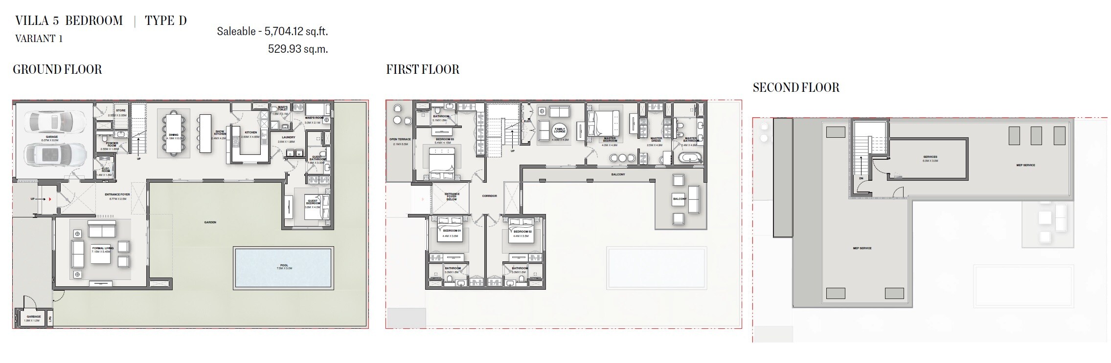 5 Beds 5704 Sq. Ft. Villa