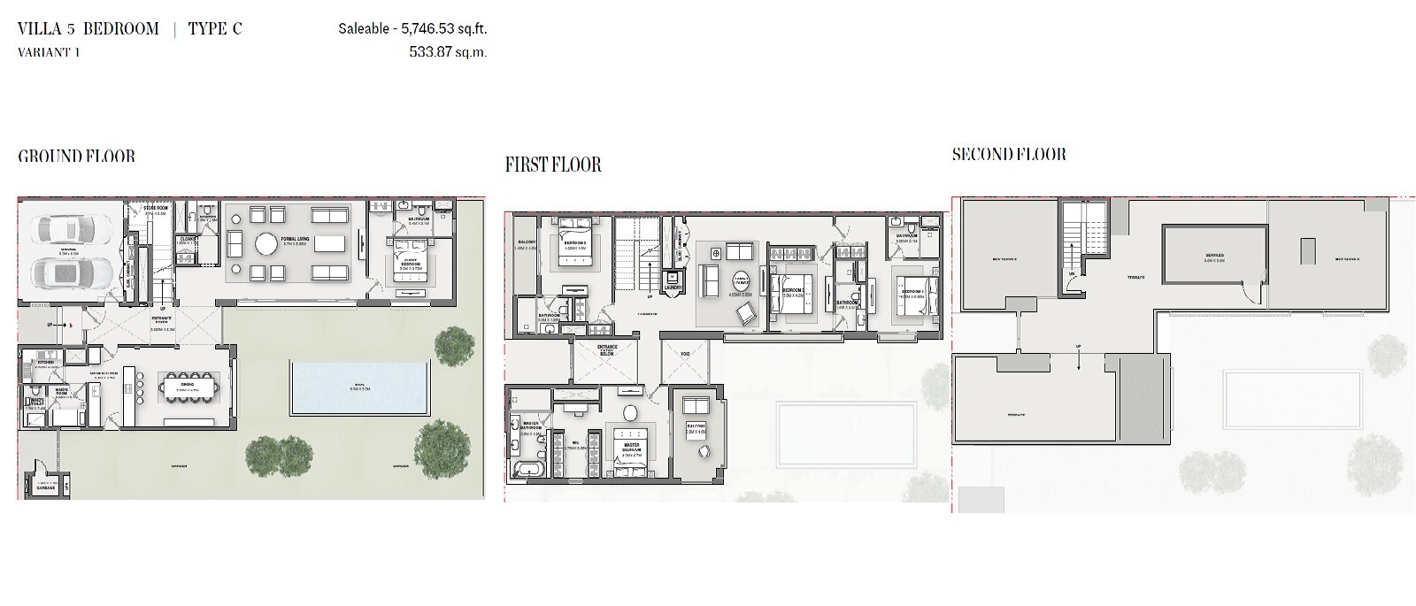 5 Beds 5747 Sq. Ft. Villa