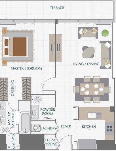 1 Bed 999 Sq. Ft. Apartment