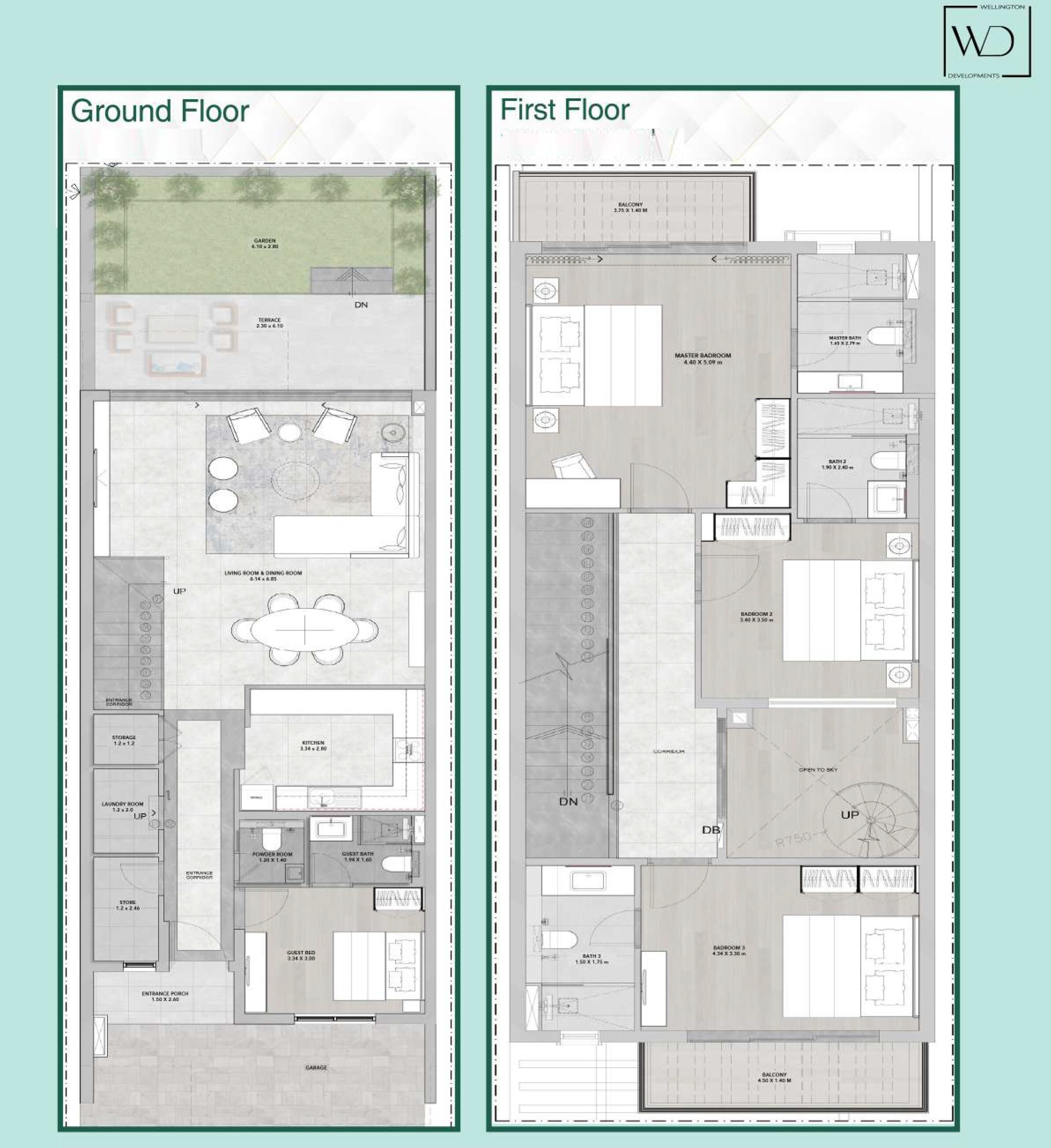 4 Beds 2314 Sq. Ft. Townhouse