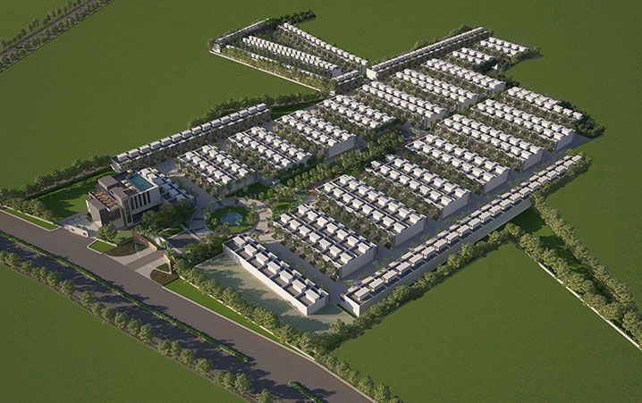 Rishabh-Soham_an aerial view of a field with a large building