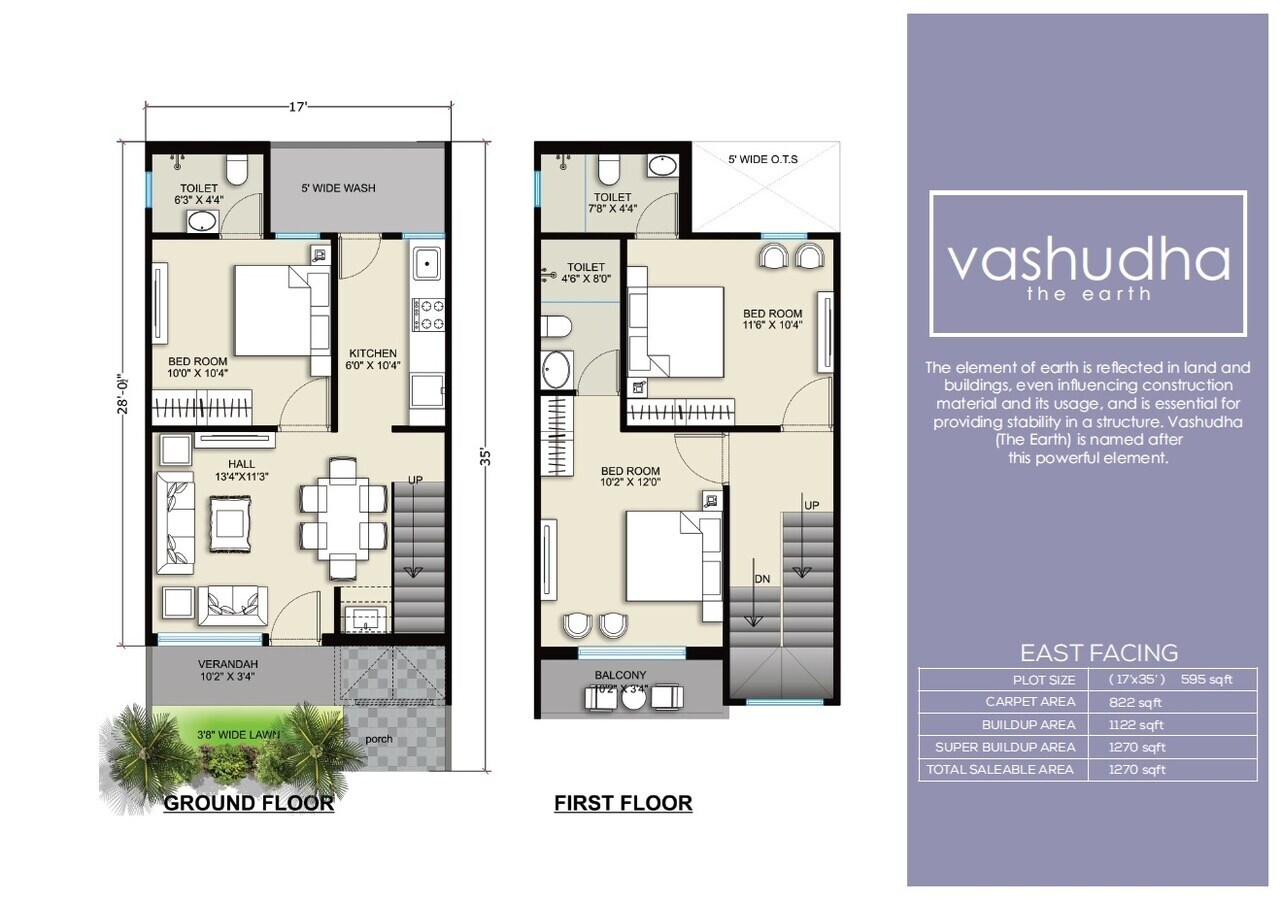 3 BHK 1270 Sq. Ft. Townhouse