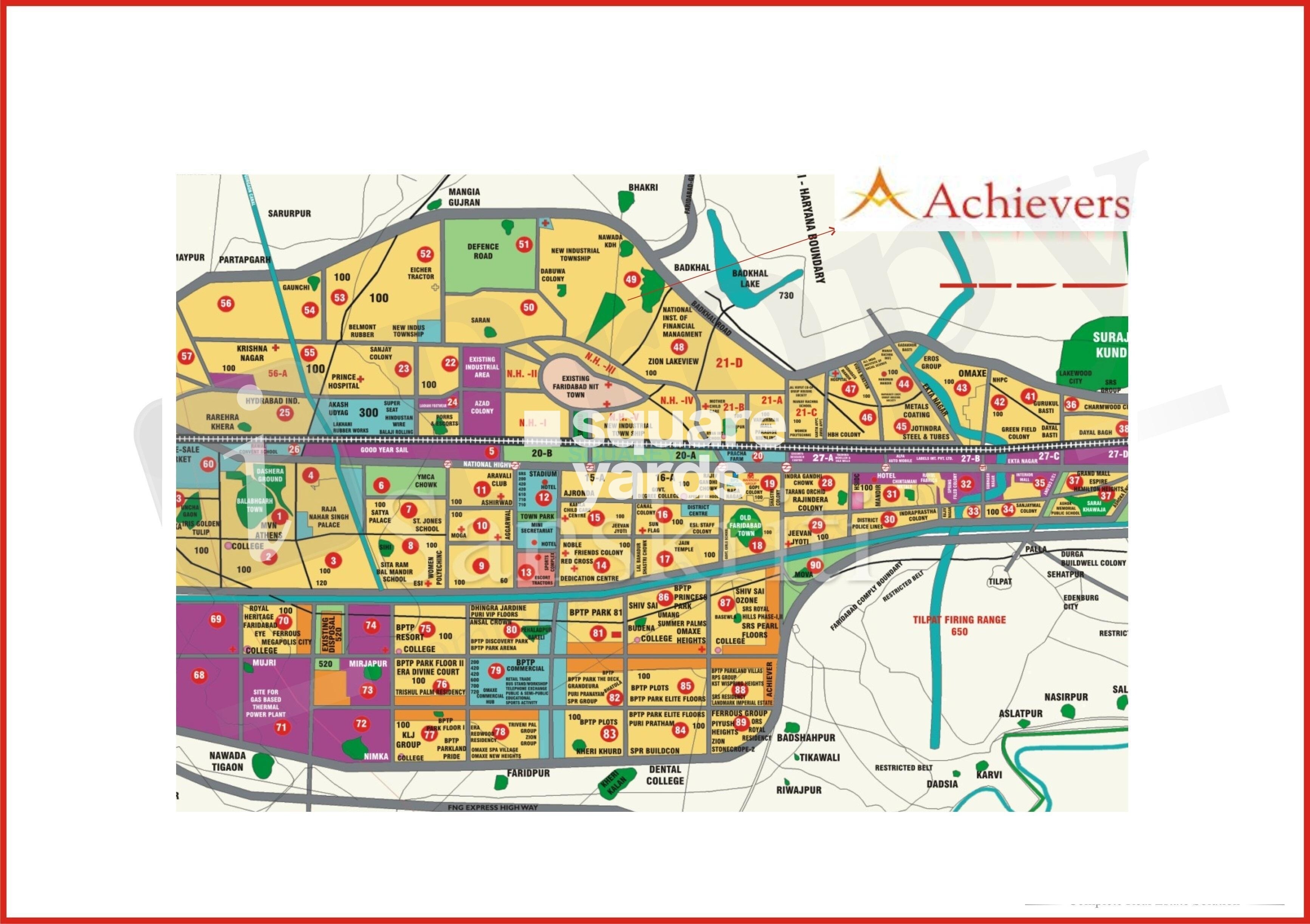 Achievers Status Expandable Villa Location Image