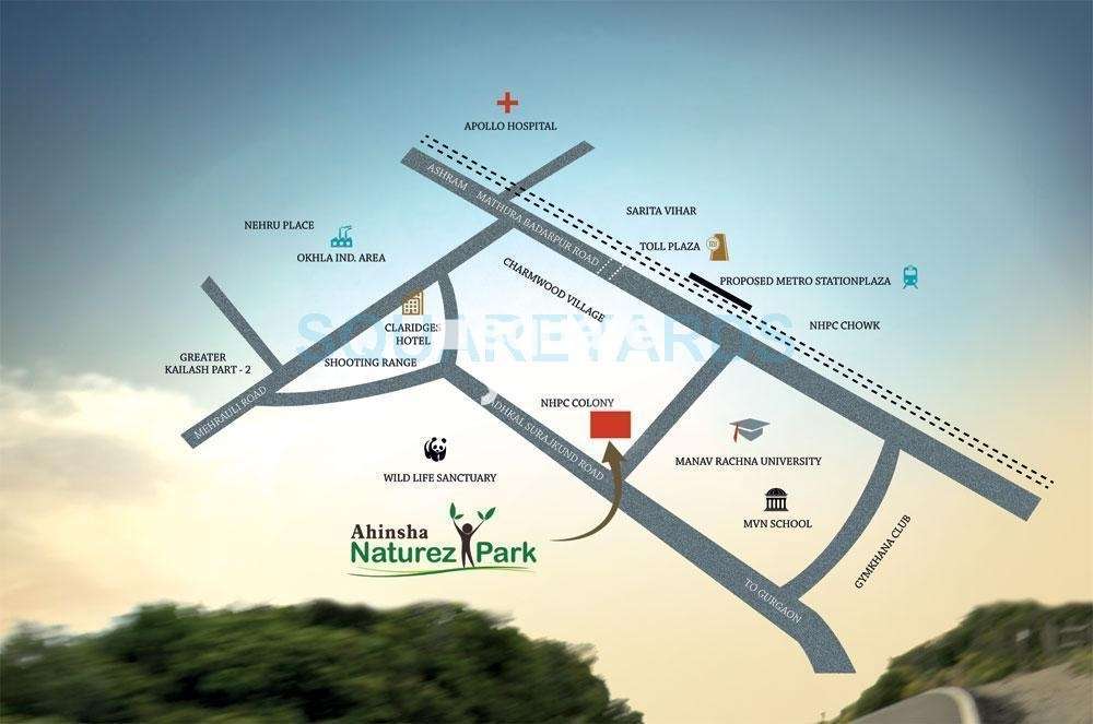 ahinsha natures park location image1