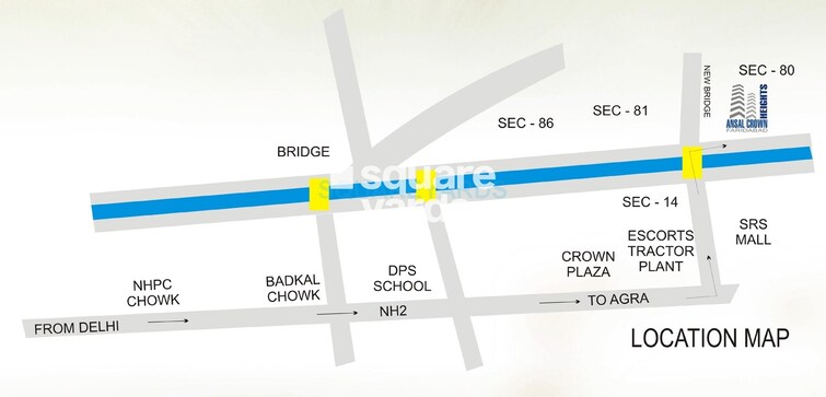 Ansal Crown Heights Location Image