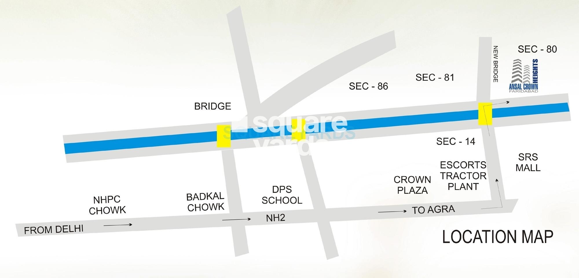 Ansal Crown Heights Location Image