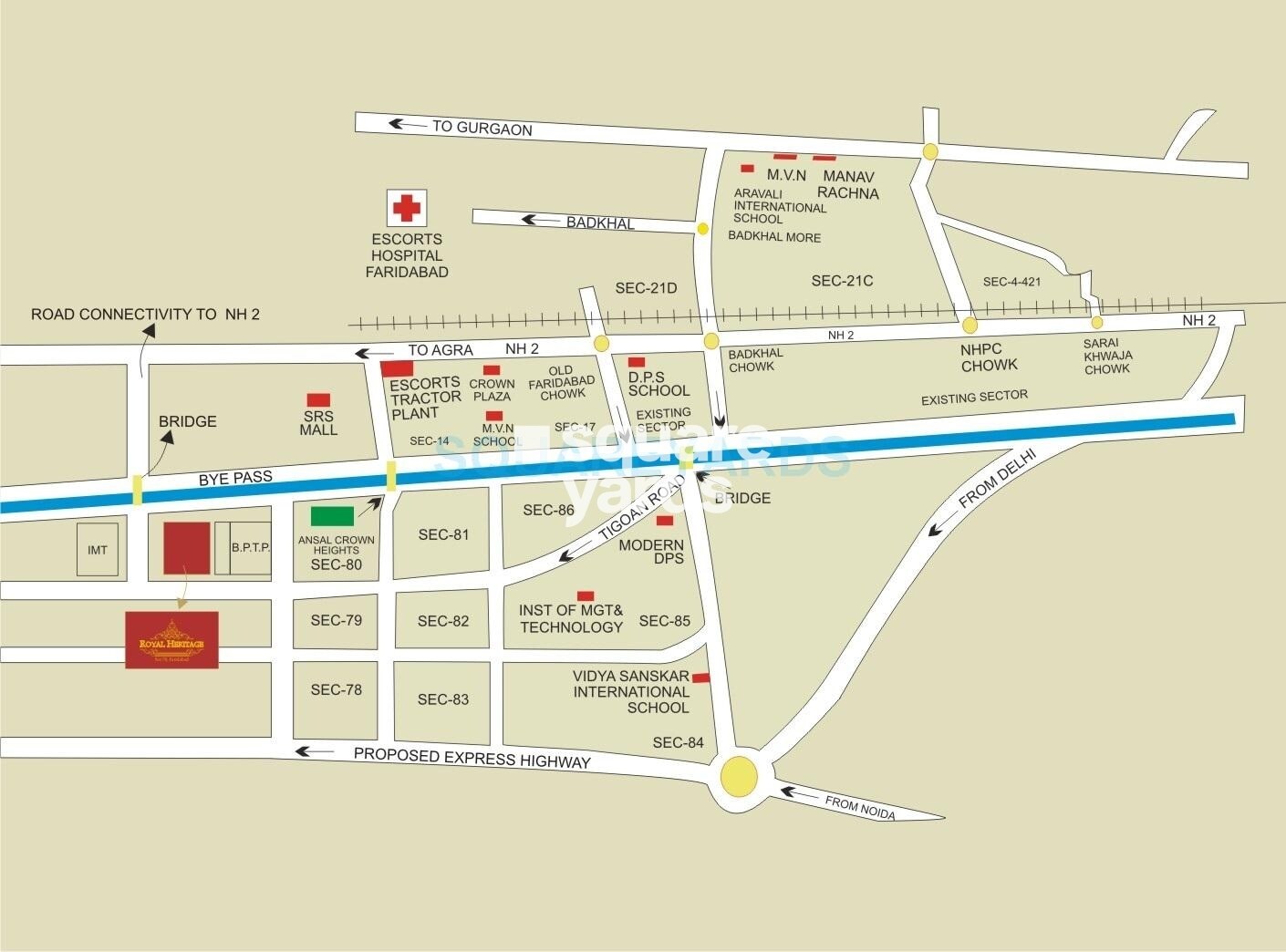 Ansal Faridabad Eye Location Image