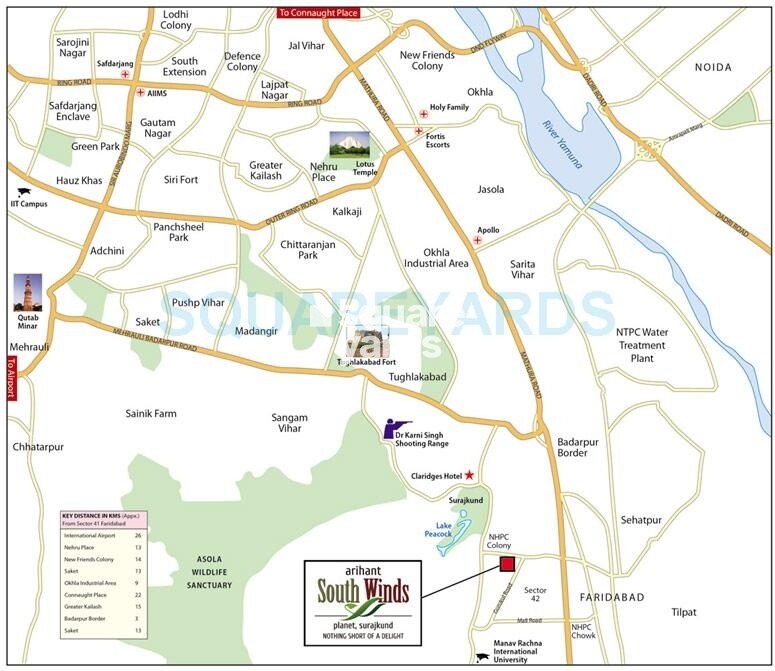 Arihant South Winds Location Image