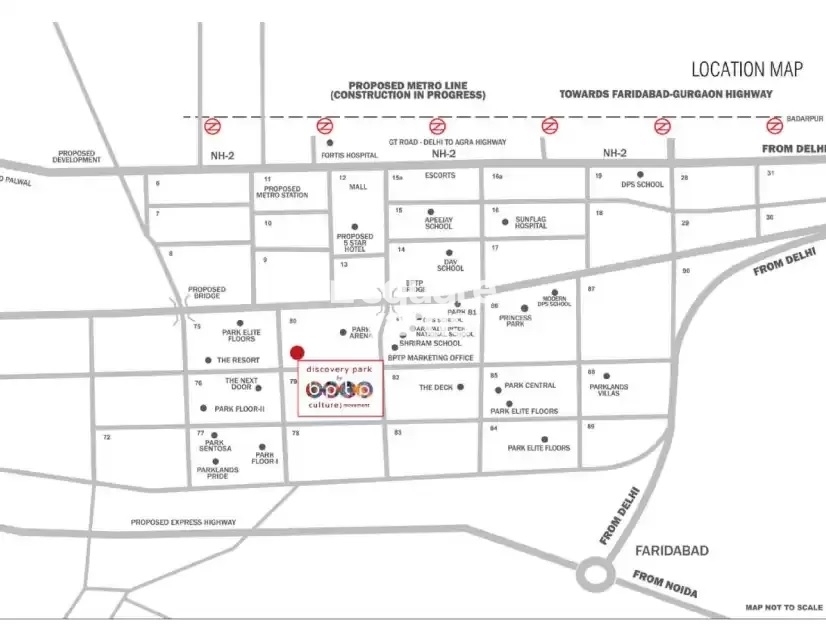 Bptp Map BPTP Discovery Park Sector 80, Faridabad - Price List, Project Info ...