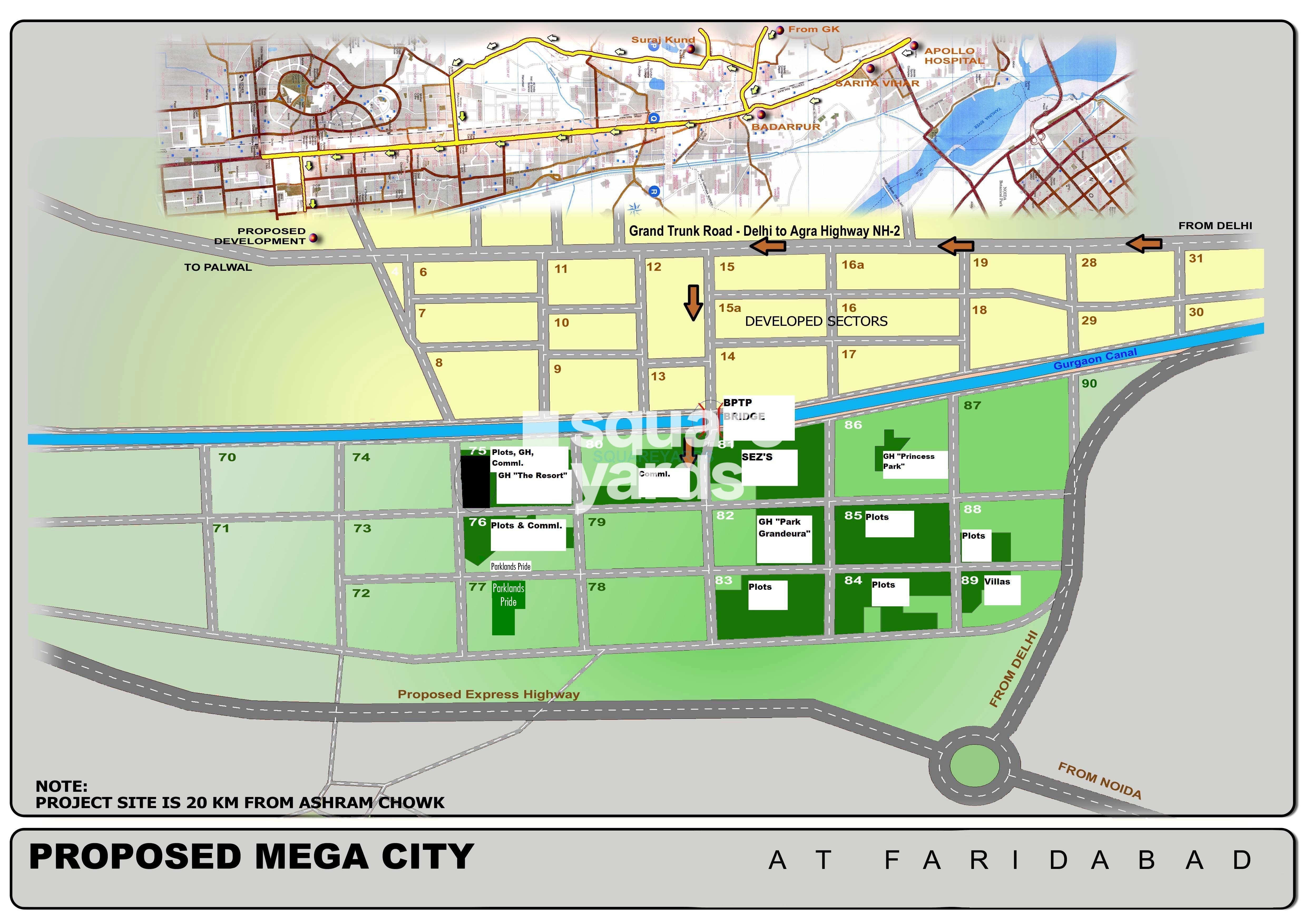 BPTP Park Arena Location Image