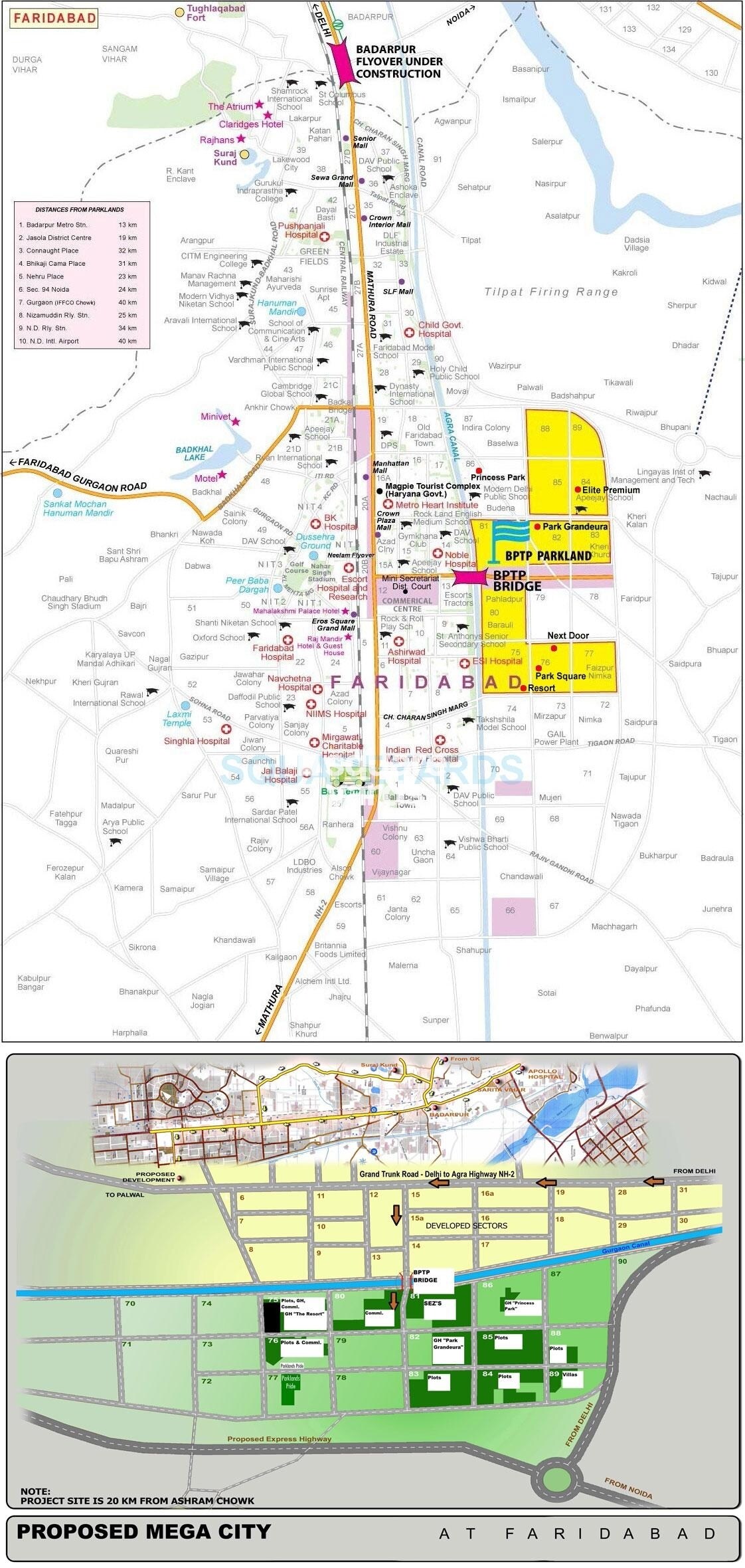 BPTP Park Elite Floors Location Image