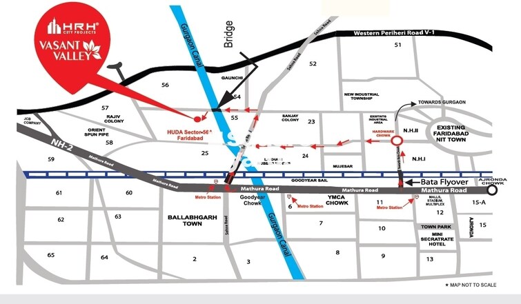 HRH City Vasant Valley Location Image