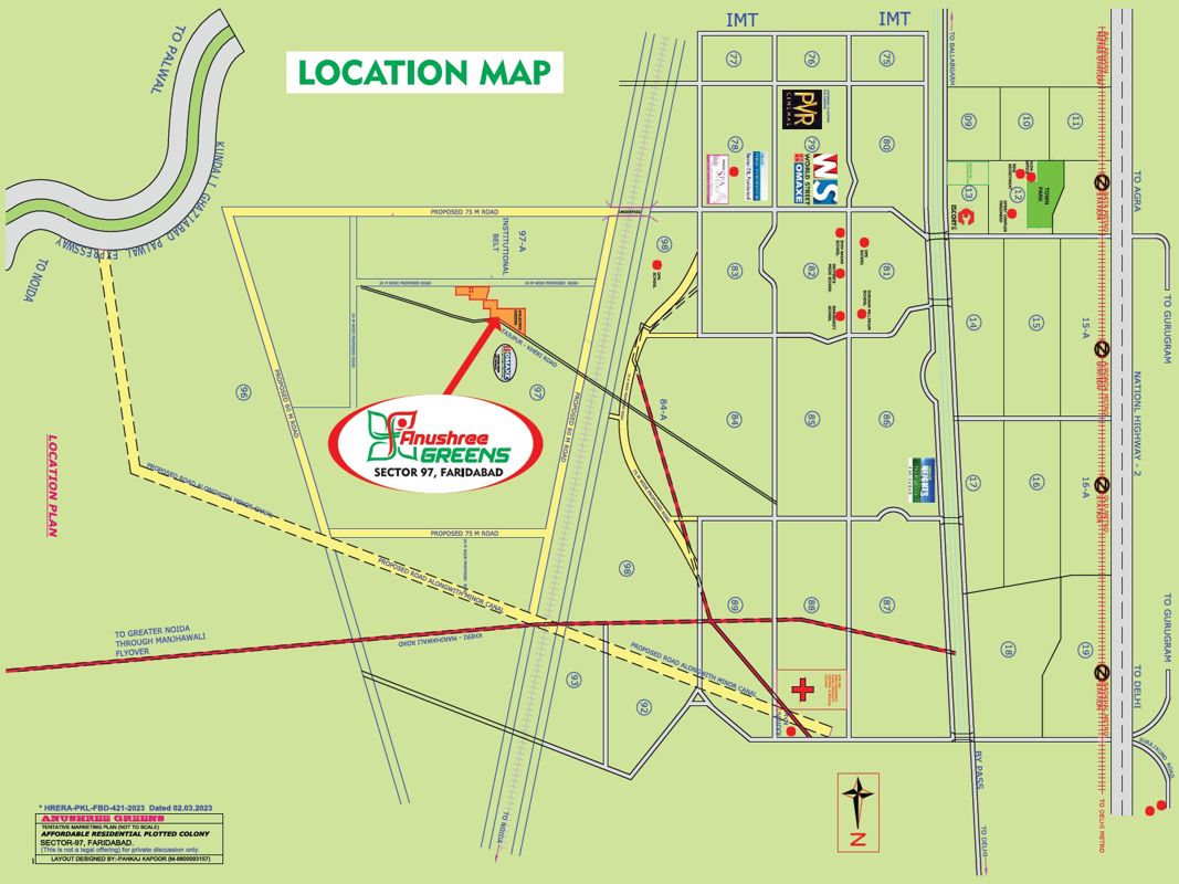 Landspect Anushree Greens Location Image