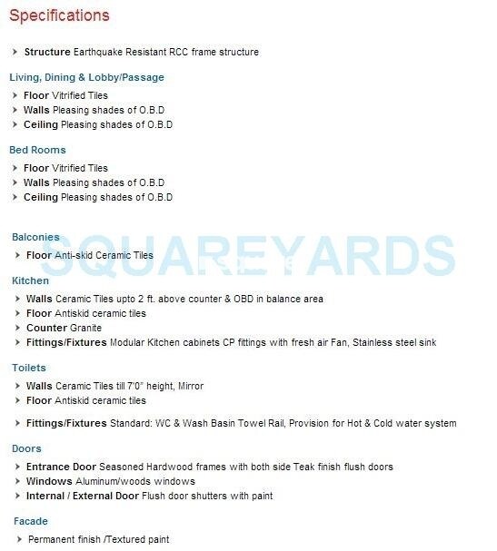 Omaxe Heights Specification