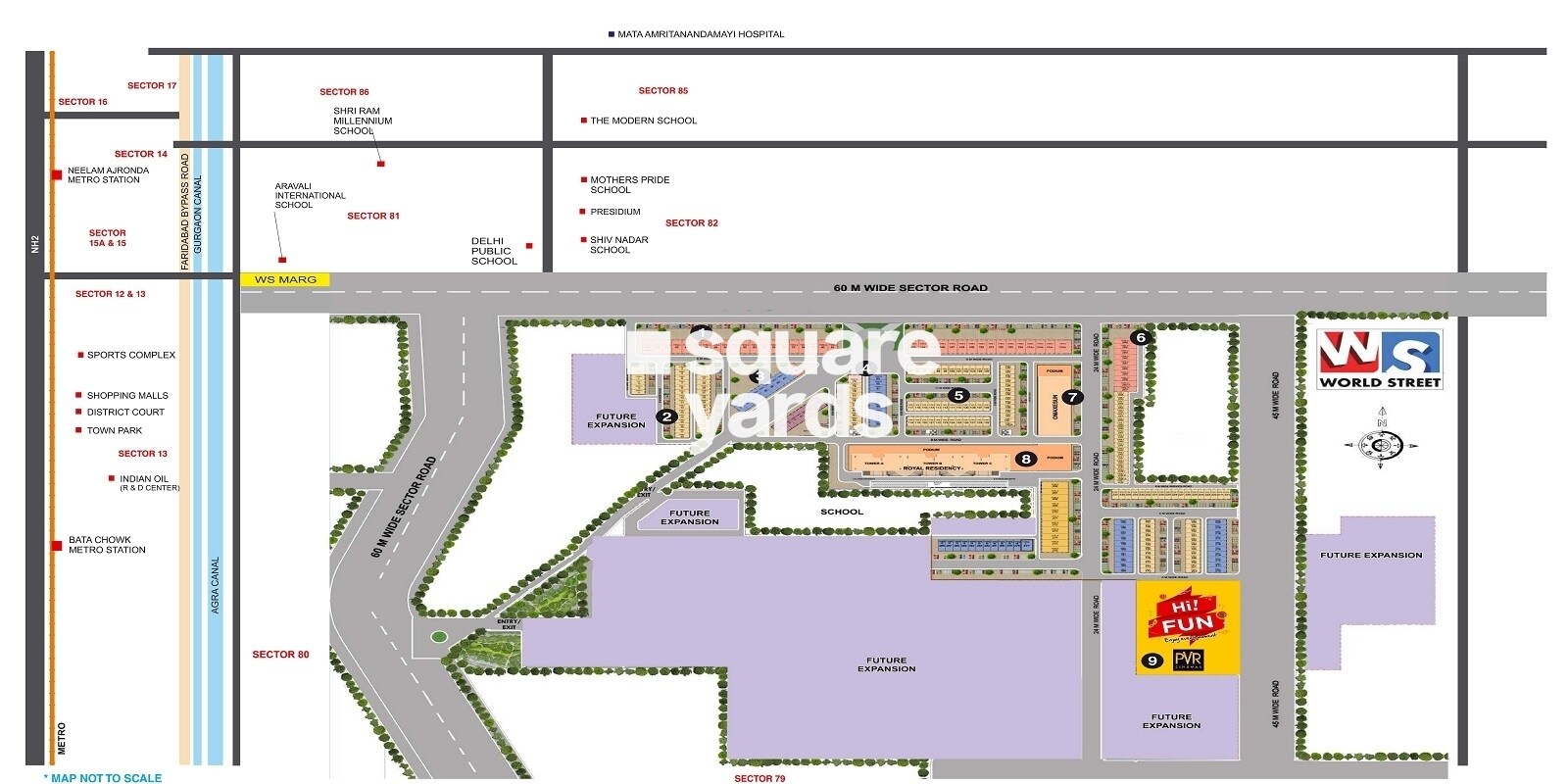 Omaxe World Street Location Image