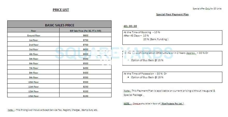 rise skybungalows payment plan image1