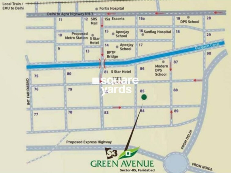 S3 Green Avenue Location Image