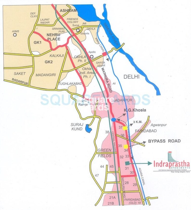 SLF Indraprastha Apartments Location Image
