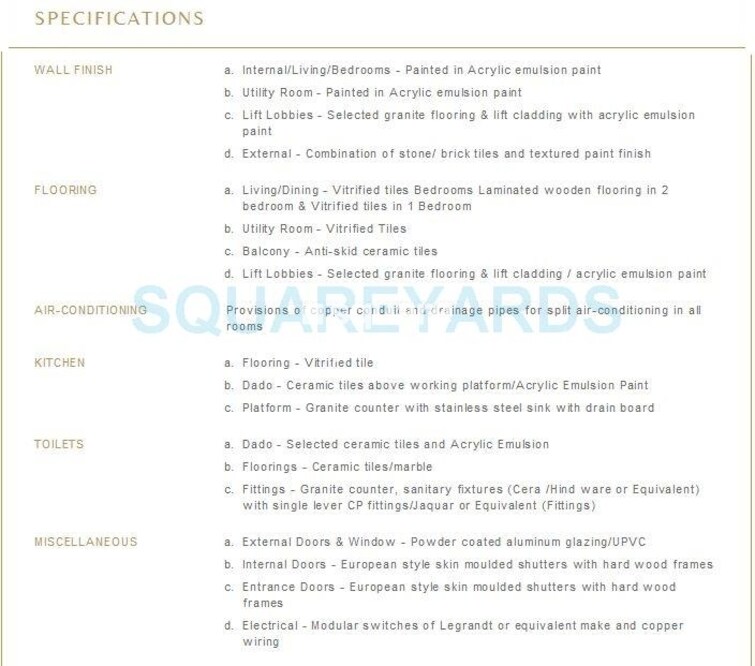 SPR Imperial Estate Specification