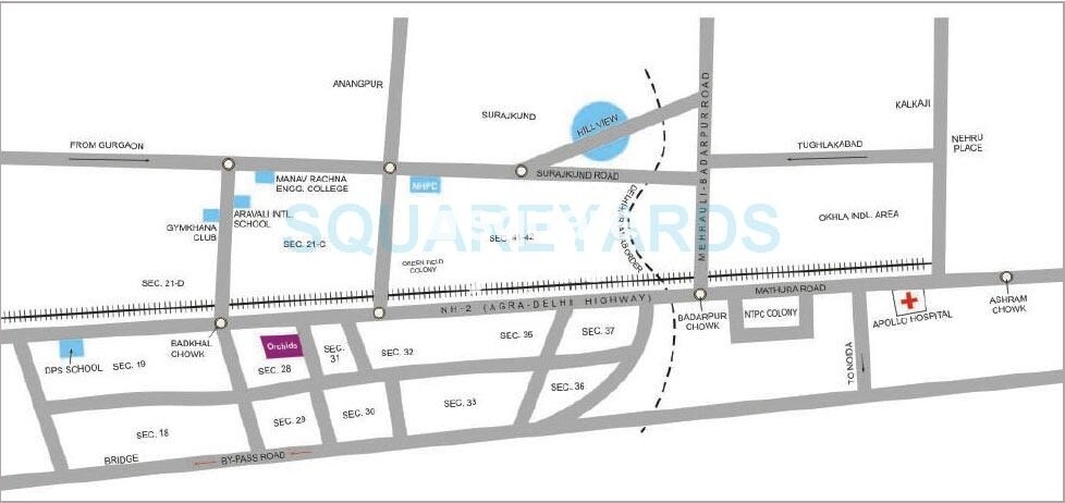 Tarang Orchid Location Image