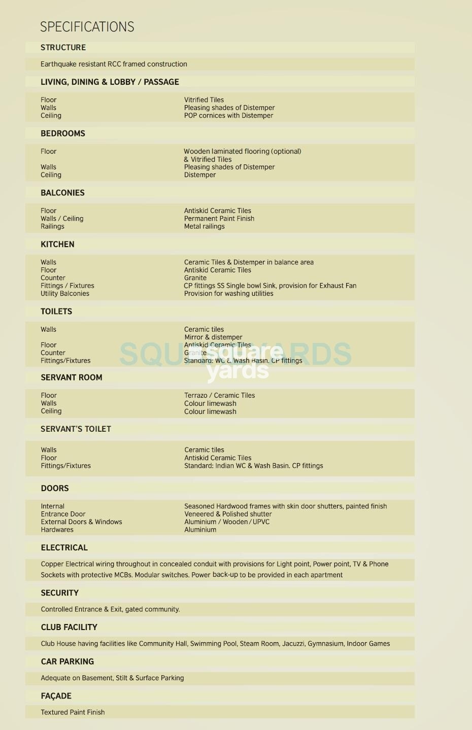 Universal Greens Specification
