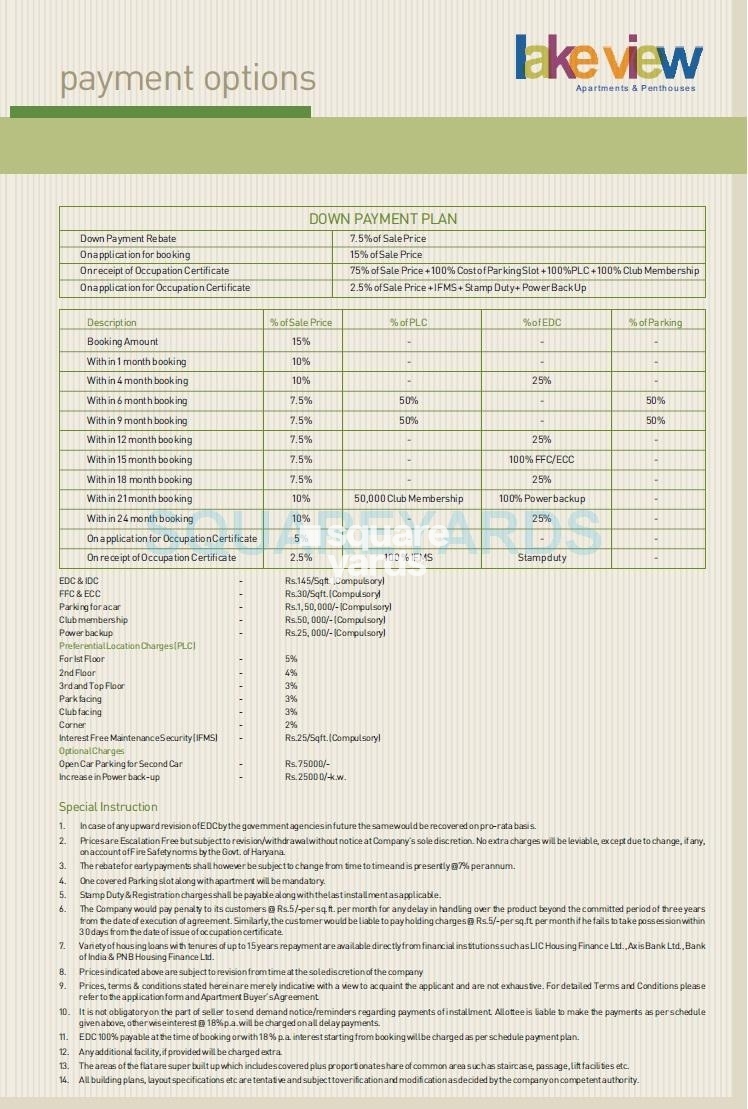 Zion Lakeview Payment Plan Image