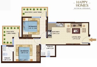 2 BHK Apartment For Resale in Adore Happy Homes Sector 86 Faridabad  8107767